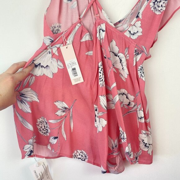NWT YUMI KIM Romper Call Back Romper in Rose Duet Pink Floral Ruffle Medium M - Picture 7 of 10